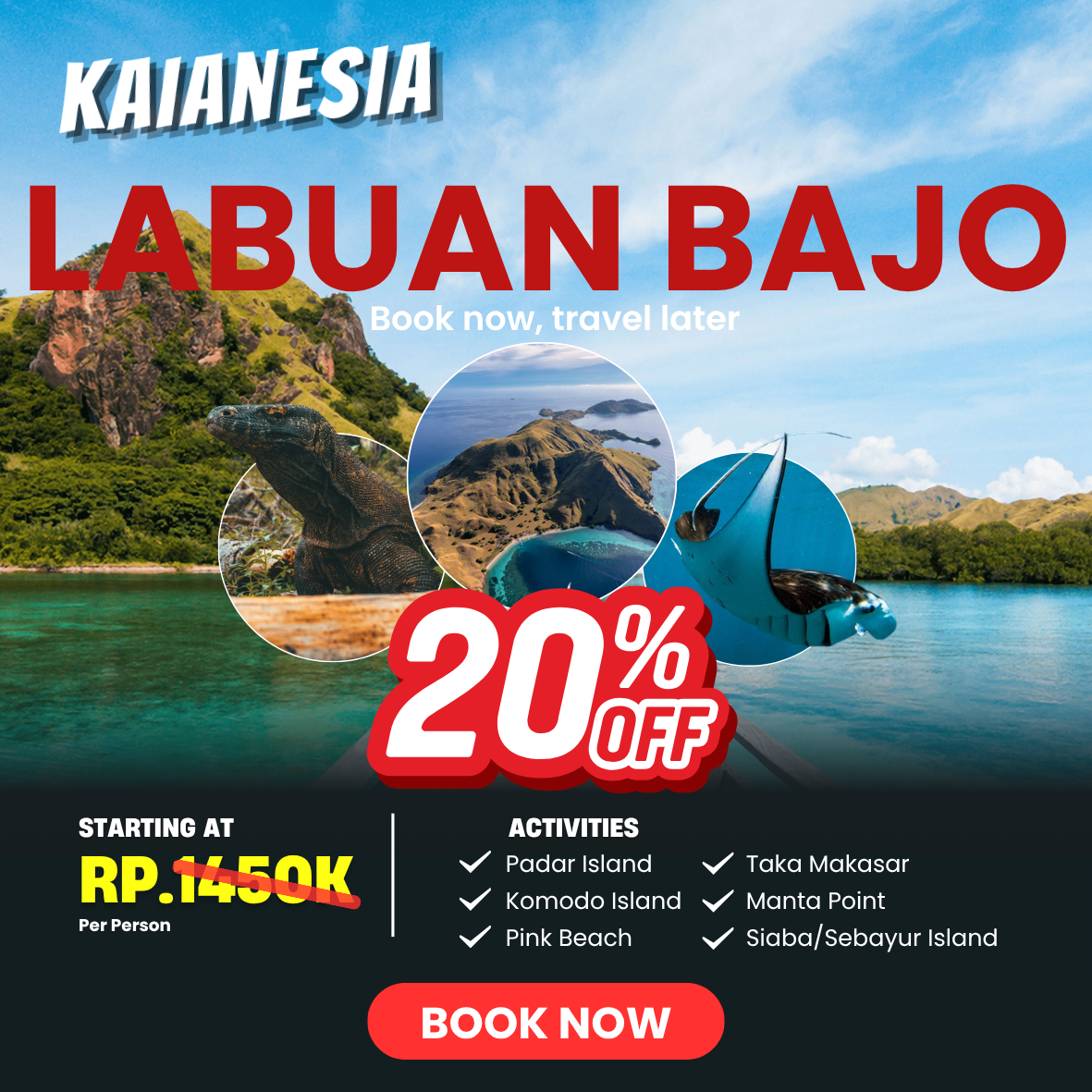 Open Trip to Laboan Bajo, Komodo Island